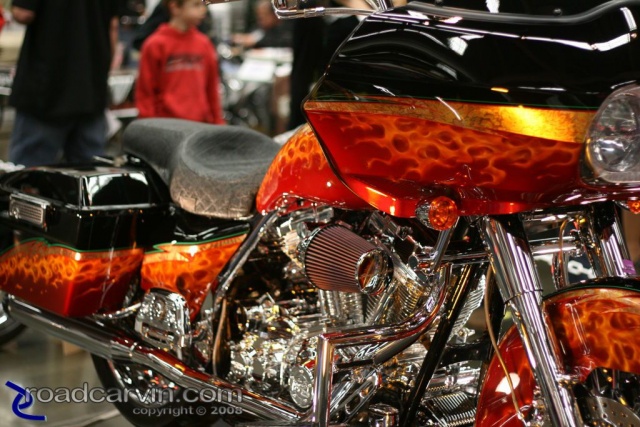 Paul Aliotti 2006 Road Glide at 2008 Easyriders Show in Sacramento - fairing and bags